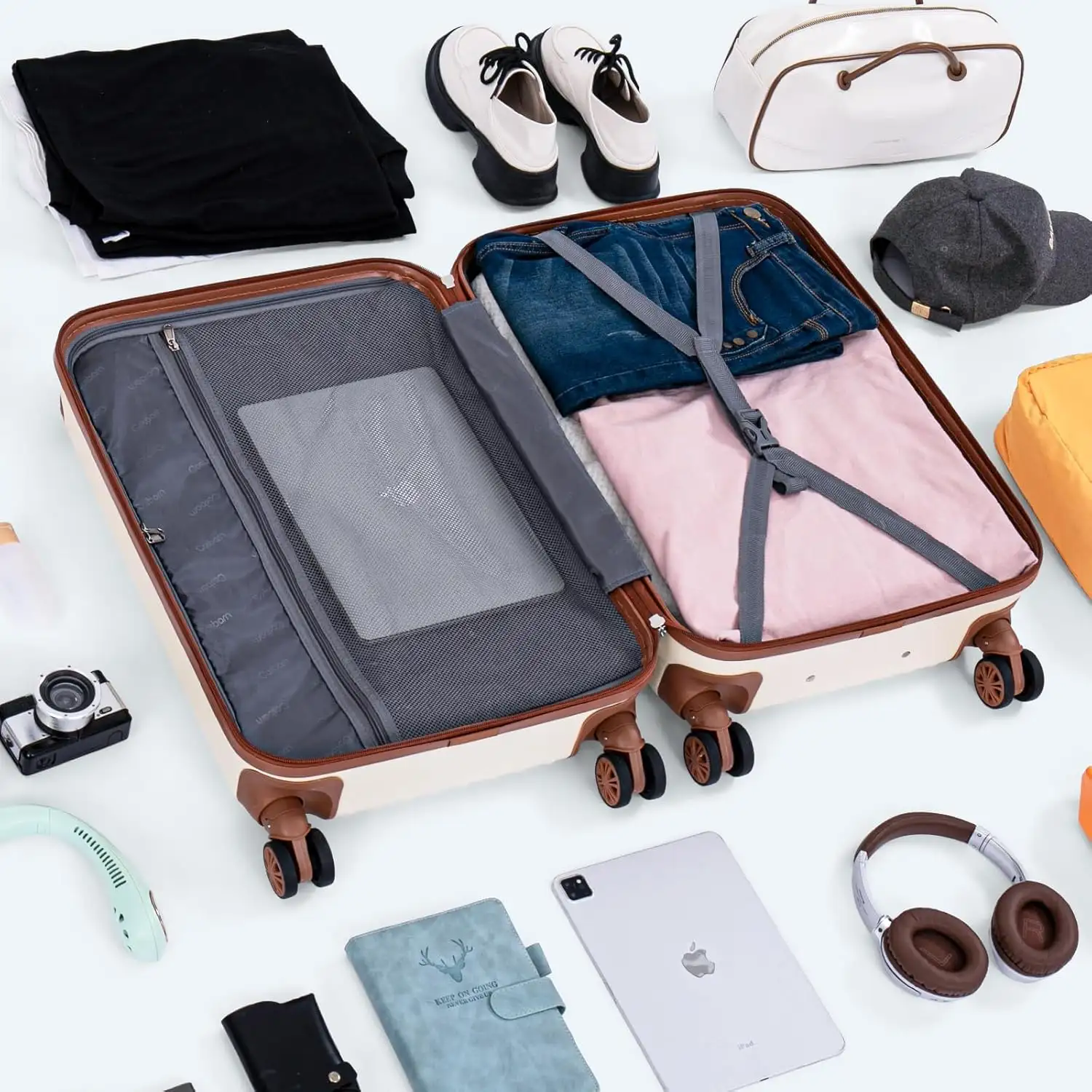 Cosbarn Luggage Sets 5 Piece Suitcases with Wheels, Suitcase Set ABS Hard Case_ - 71smiFuv4WL._AC_SL1500_